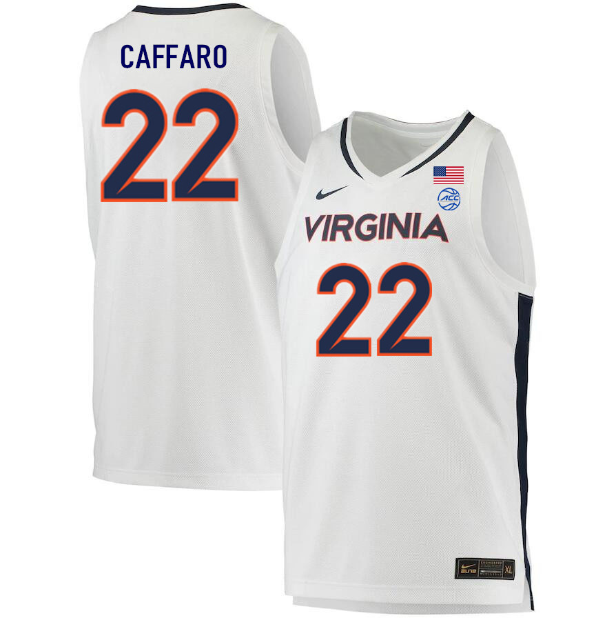 Men #22 Francisco Caffaro Virginia Cavaliers College 2022-23 Stitched Basketball Jerseys Sale-White - Click Image to Close